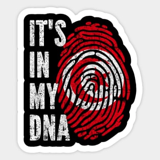IT'S IN MY DNA Tunisia Flag Men Women Kids Sticker